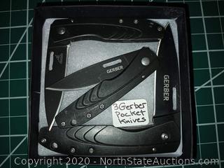 3 Gerber Pocket Knives