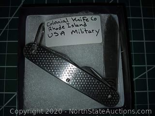 Colonial Co Rhode Island USA Military Knife