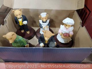 Lot Of The Upstairs Downstairs Bear Figurines