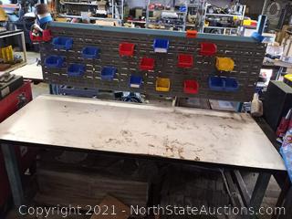 Workbench With Hardware Rack and Bins(A)