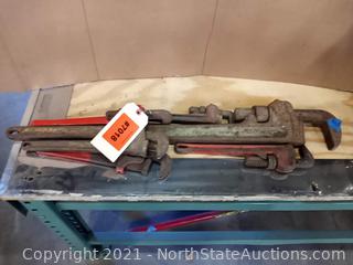 Lot Of Pipe Wrenches 