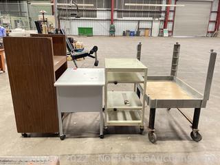 Lot of Misc Office Tables/Carts