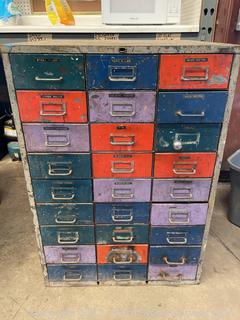 Metal Cabinet w/Contents