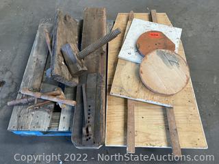 Lot of Misc Wood Material/Tools