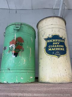 Vintage Richfield Dry Cleaning Machine and Can