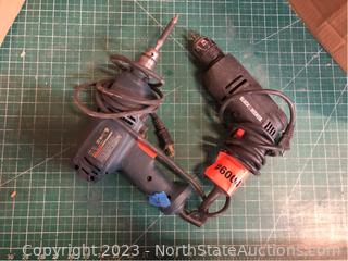 Lot of Black and Decker Drills