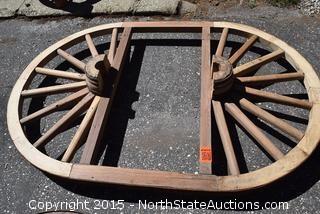 Wagon Wheel Table Top/Chandelier