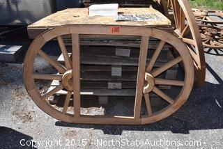 Wagon Wheel Table Top/Chandelier 
