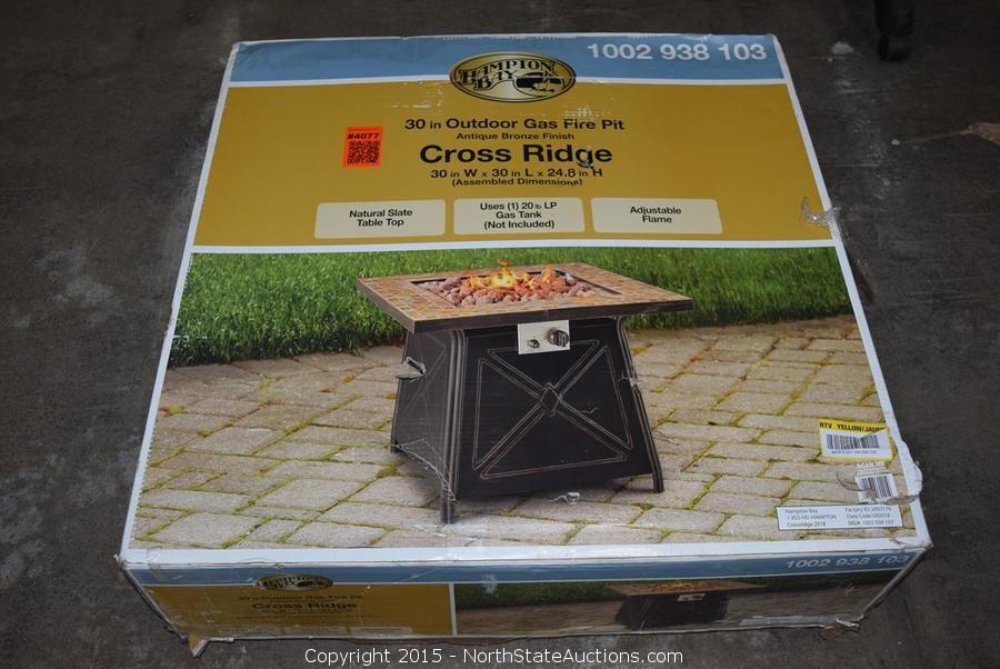 North State Auctions Auction May Homedepot Auction Item Hampton Bay 30in Outdoor Gas Fire Pit